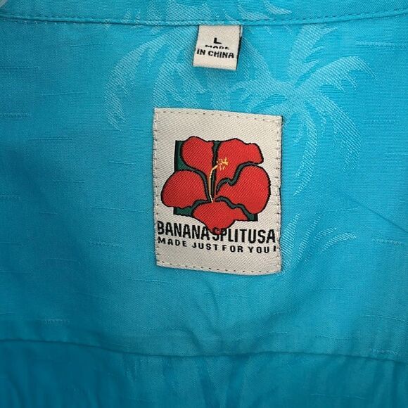 Banana Split USA Key West Florida Hawaiian Shirt Tropical Paradise Button Down - Picture 4 of 10